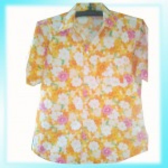 เสื้อบาติก ลายสงกรานต์ โทนส้ม
