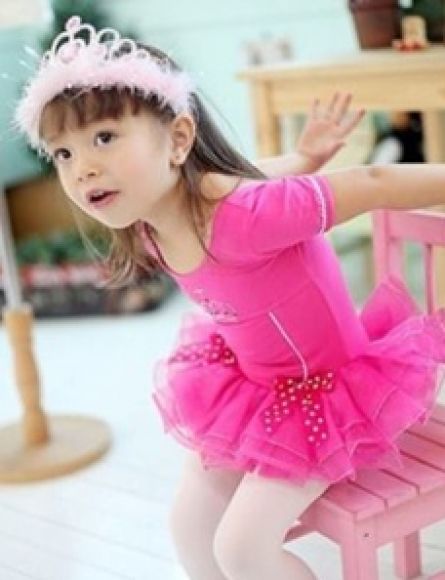 บอดี้สูทบัลเล่ย์สาวน้อยสีชมพู 