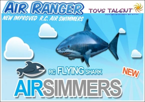 Air Swimmer - Flying Shark Fish ปลาฉลามบอลลูน พร้อมรีโมทรุ่นใหม่ ไม่รวมก๊าซฮีเลียม