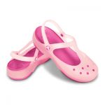 รองเท้า Crocs รุ่น Carlie Mary Jane สีขาว พื้นชมพู