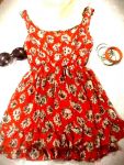 เดรส ลายเบรณ์เนม สวย เริด ดูดีม๊ากๆค่ะ  แฟชั่นญี่ปุ่น