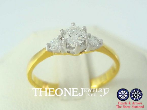 แหวนเพชรเบลเยี่ยมคัท สไตล์ แหวนแต่งงาน แหวนหมั้น เพชร 0.25 กะรัต 