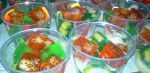 วุ้นผลไม้สด(ราดนม)