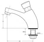 ก๊อกน้ำเย็นอ่างล้างหน้าแบบกดอัตโนมัติยี่ห้อ American Standard รุ่น A-2410 ไอซี่ ICY