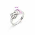 แหวนทองคำขาว 18k GF ประดับเพชร CZ ดีไซน์เก๋ ของจริงใส่แล้วสวยน่ารักมากๆ ค่ะ