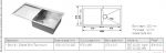 อ่างซิงค์สแตนเลสฝัง1หลุมมีพักขอบบนหลุมซ้ายยี่ห้อ HAFELE รุ่น 567.40.022*SS