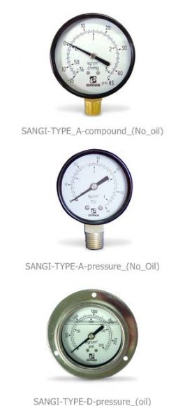 PRESSURE GAUGE SANGI - เกจวัดความดันและสุญญากาศ  