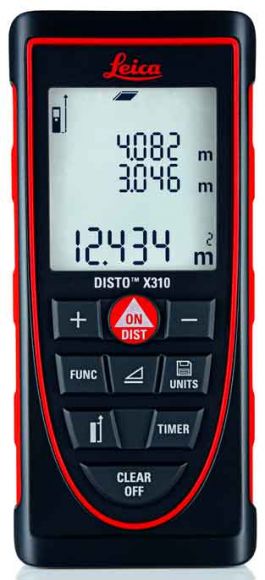 เครื่องวัดระยะด้วยแสงเลเซอร์ Leica DISTO X310 เครื่องวัดระยะด้วยแสงเลเซอร์ Leica DISTO X310