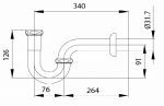 ท่อน้ำทิ้งอ่างล้างหน้า(ยาวพิเศษ) ยี่ห้อ TOTO รุ่น TS303AX(HM)