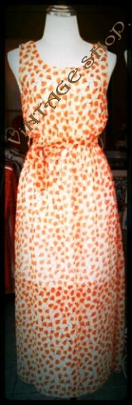 เดรสยาวลายดอกไม้ Vintage