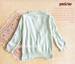 พร้อมส่ง  Knit & Co. เสื้อคลุมประดับดอกไม้  สีครีม