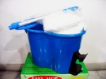 ไม้ม็อบปั่นแห้ง Easy mop ถังสีน้ำเงิน