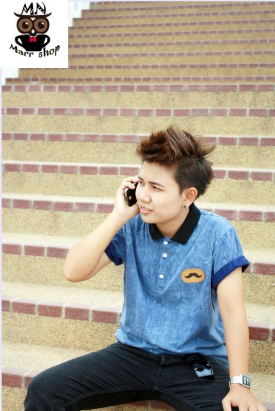 เสื้อโปโลผ้าฟอก สีกรม เสื้อโปโลผ้าฟอก สีกรม