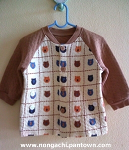 เสื้อแขนยาวสีน้ำตาล