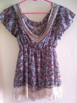 เสื้อเกาหลีลายดอกไม้