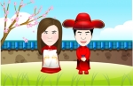 การ์ตูนแต่งงาน ราคาถูก แถมฟรี!!!! สไลด์ภาพนิ่ง