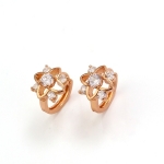 ต่างหูทองคำ 9k gold filled ประดับเพชร CZ ดีไซน์ดอกไม้ สไตล์วินเทจ สวยเก๋มากค่ะ