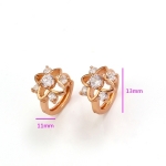 ต่างหูทองคำ 9k gold filled ประดับเพชร CZ ดีไซน์ดอกไม้ สไตล์วินเทจ สวยเก๋มากค่ะ