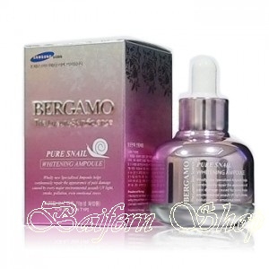 Bergamo The Luxury Skin Science Pure Snail Whitening Ampoule แอมพรู Bergamo The Luxury Skin Science Pure Snail Whitening Ampoule แอมพรู