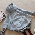 พร้อมส่ง  - Knit & co เสื้อกันหนาวคอเต่า แขนค้างคาว สีชมพู