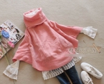 พร้อมส่ง  - Knit & co เสื้อกันหนาวคอเต่า แขนค้างคาว สีชมพู