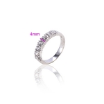 แหวนทองคำขาว 18k gold filled ประดับเพชร CZ สวยหรู น่ารักมากๆ ค่ะ ไซส์ 6 US