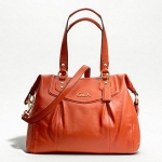 COACH ASHLEY LEATHER SHOULDER BAG