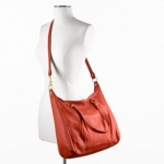 COACH ASHLEY LEATHER SHOULDER BAG