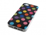 เคส Apple iPhone 5 ผิวกระเป๋าพลาสติก ลายจุดสีสัน