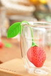 พร้อมส่ง ที่ชงชา silicone  รูปสตรอเบอรี่