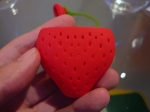 พร้อมส่ง ที่ชงชา silicone  รูปสตรอเบอรี่