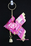 ปลาตะเพียนพวงกุญแจ 3"x3.5" กระดิ่ง 1 (หางหยัก) แบบ 1_Key Ring Fish 3"x3.5" 1 Bel