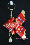 ปลาตะเพียนพวงกุญแจ 3"x3.5" กระดิ่ง 1 (หางหยัก) แบบ 1_Key Ring Fish 3"x3.5" 1 Bel