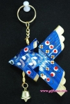 ปลาตะเพียนพวงกุญแจ 3"x3.5" กระดิ่ง 1 (หางหยัก) แบบ 1_Key Ring Fish 3"x3.5" 1 Bel
