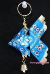 ปลาตะเพียนพวงกุญแจ 3"x3.5" กระดิ่ง 1 (หางหยัก) แบบ 1_Key Ring Fish 3"x3.5" 1 Bel