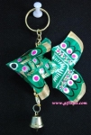 ปลาตะเพียนพวงกุญแจ 3x3.5 กระดิ่ง 1 (หางมน)_Key Ring Fish 3x3.5 1 Bell (Curved Tail)