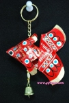 ปลาตะเพียนพวงกุญแจ 3x3.5 กระดิ่ง 1 (หางมน)_Key Ring Fish 3x3.5 1 Bell (Curved Tail)