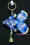 ปลาตะเพียนพวงกุญแจ 3x3.5 กระดิ่ง 1 (หางมน)_Key Ring Fish 3x3.5 1 Bell (Curved Tail)
