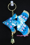 ปลาตะเพียนพวงกุญแจ 3x3.5 กระดิ่ง 1 (หางมน)_Key Ring Fish 3x3.5 1 Bell (Curved Tail)