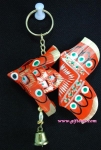 ปลาตะเพียนพวงกุญแจ 3x3.5 กระดิ่ง 1 (หางมน)_Key Ring Fish 3x3.5 1 Bell (Curved Tail)