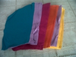 เศษผ้าเย็บวนคละสี