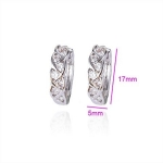 ต่างหูทองคำขาวดีไซร์สุดหรู 18K Gold Filled ประดับเพชร CZ เปล่งประกาย