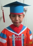 หมวกบัณฑิตน้อยสีส้ม(ครุยเด็กอนุบาลพร้อมหมวก)ตามงบลูกค้า 081-870-9091