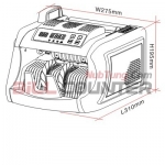 เครื่องนับพร้อมตรวจธนบัตรแบบตั้งโต๊ะ BILL COUNTER HL-2600