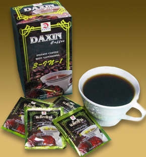 กาแฟปรุงสำเร็จรูป  3 in 1  ผสมเห็ดหลินจือ