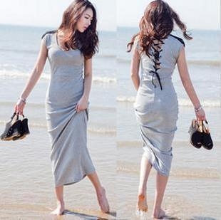 2013 New European Style Fashion Sexy Sleeveless Ankle-Length Dresses Free Shippi