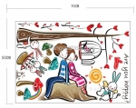 สติ๊กเกอร์ติดผนังบ้าน 50x70 ซม.