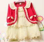 พร้อมส่ง  - Knit & co เสื้อคลุมคอตุ๊กตา สีชมพู