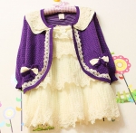 พร้อมส่ง  - Knit & co เสื้อคลุมคอตุ๊กตา สีชมพู