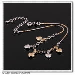 สร้อยข้อเท้าทอง ทองคำขาว 18k gold filled ห้อยหัวใจดีไซน์น่ารั
